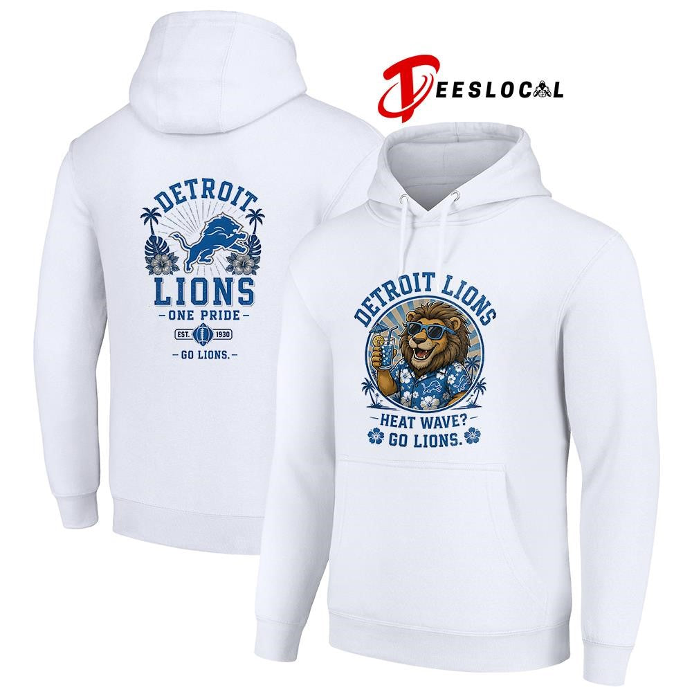 Detroit Lions heat wave beach vibes mascot shirt