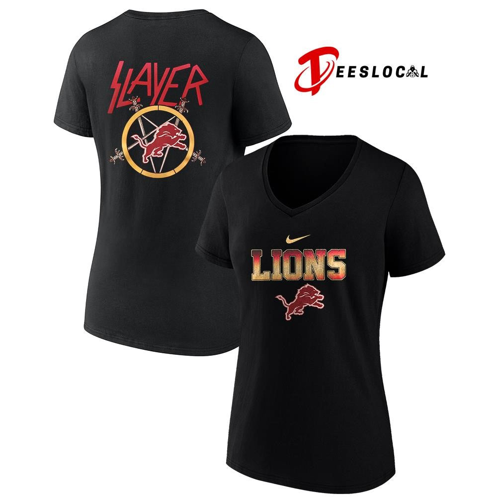 Detroit Lions x Slayer logo shirt
