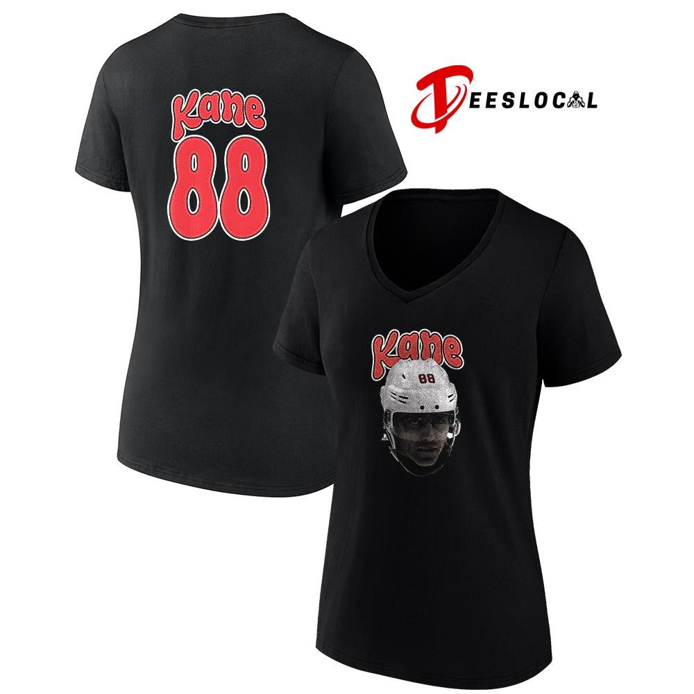 Detroit Red Wings Patrick Kane portrait name and number shirt