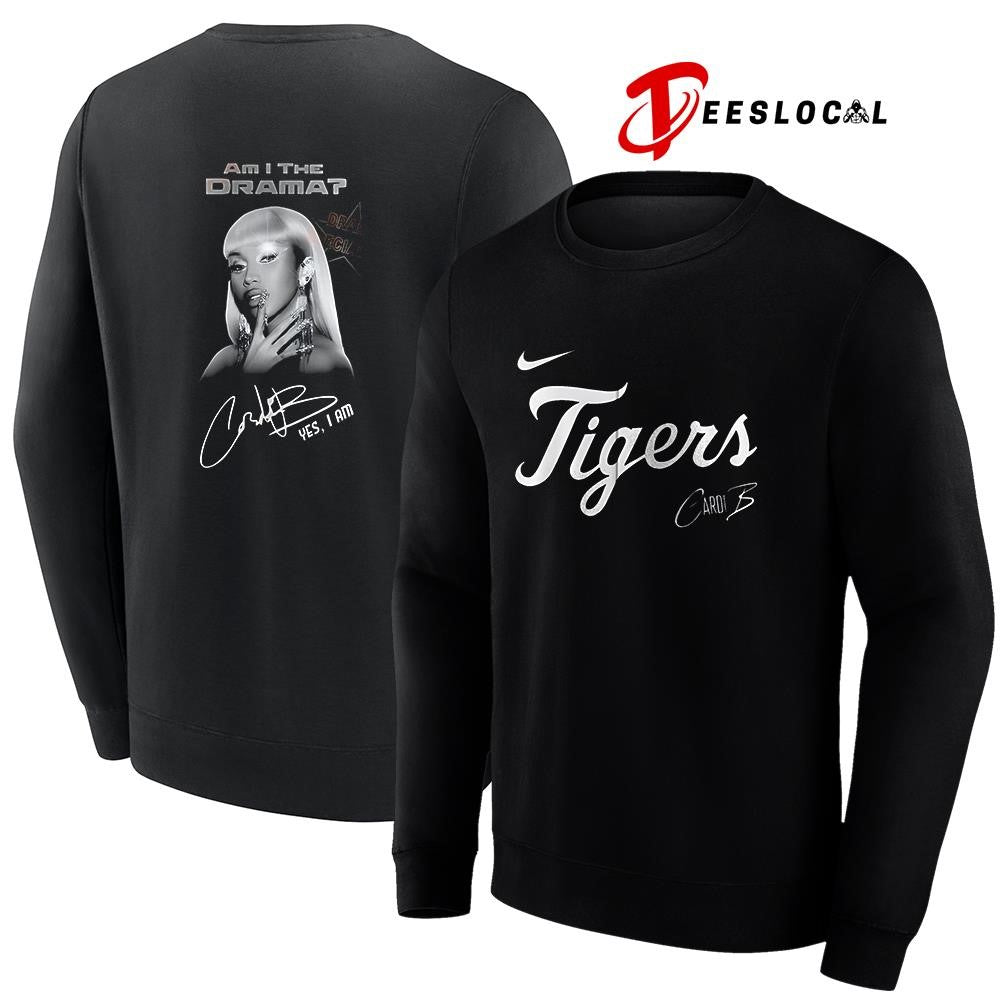 Detroit Tigers Cardi B Am I The Drama album signature portrait shirt