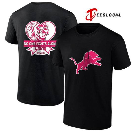 DetroitLionsnoonefightsalonefightcancerlogoshirt