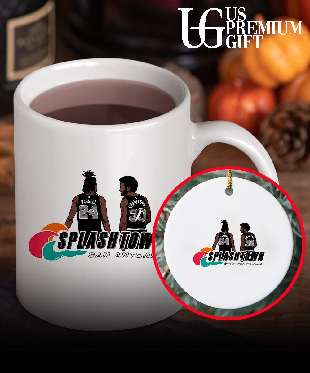 Devin Vassell and Julian Champagnie San Antonio Spurs Splash Town San Antonio shirt