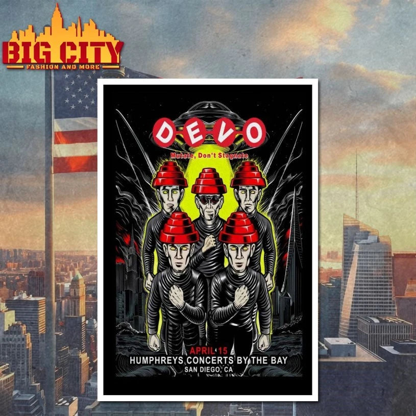 Devo In San Diego CA On Apr 15 2026 Poster T-shirt