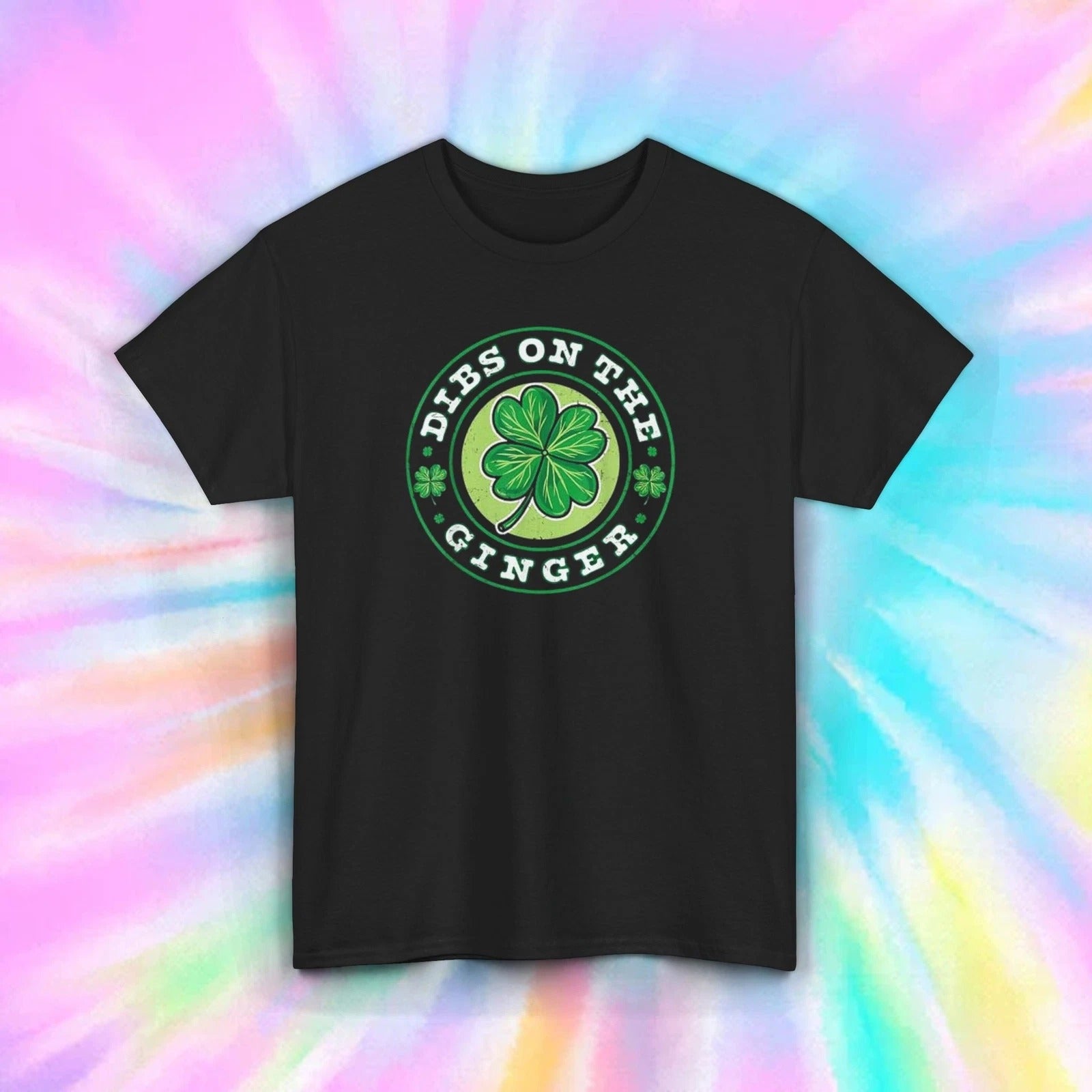 Dibs on the Ginger Shirt St. Patrick���s Day Clover Humor Graphic Tee S-5XL