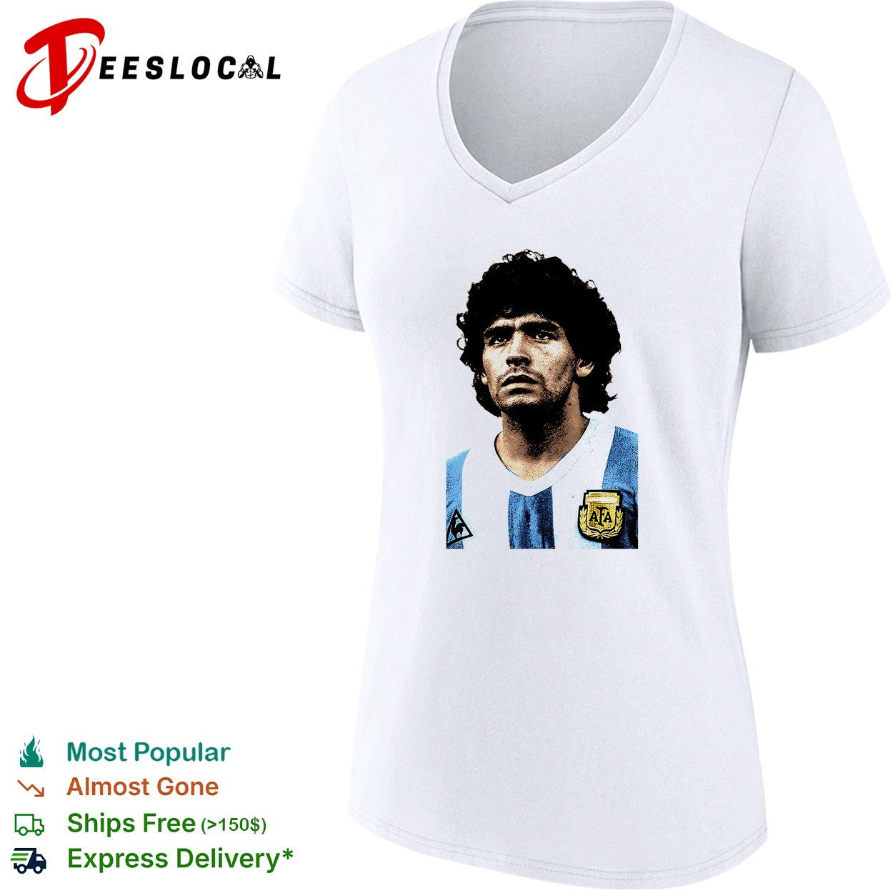 Diego Maradona Argentina portrait shirt