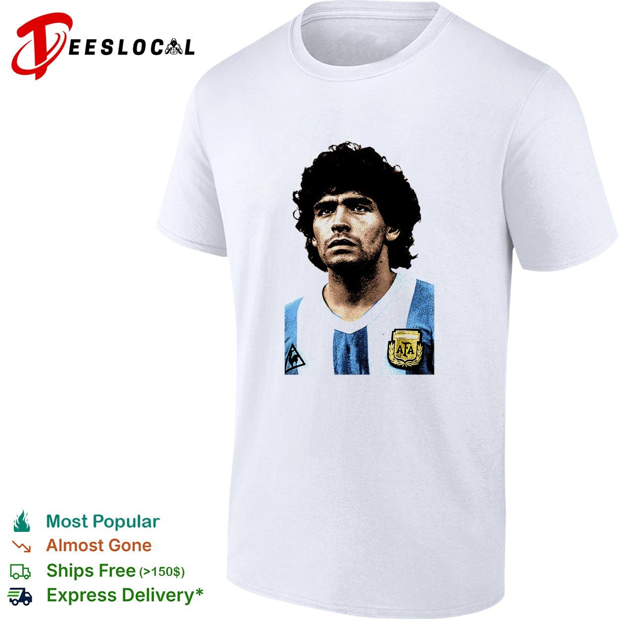 Diego Maradona Argentina portrait shirt