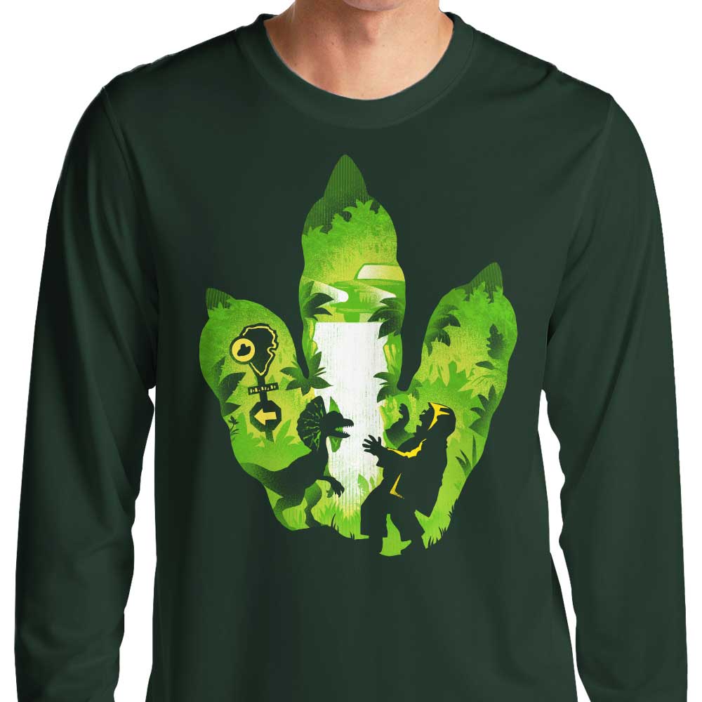 Dilophosaurus Footprint - Long Sleeve T-Shirt