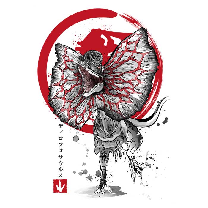 Dilophosaurus Sumi-e - Youth Apparel