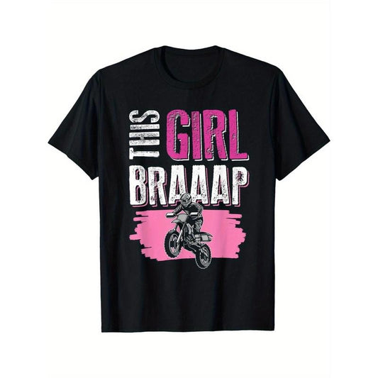 Dirt bike Braaap T-shirt Casual & Sporty Crew Neck Tee for Summer Outings Made in USA