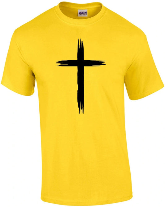 Distressed Christian Cross T-Shirt