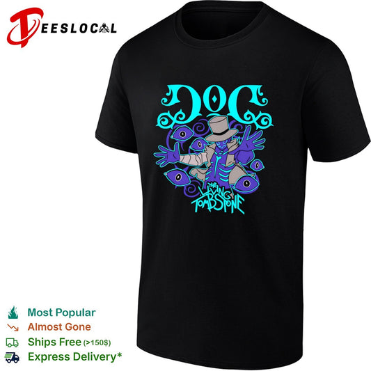 Doc The Living Tombstone skeleton hat eyes mystical occult symbol shirt