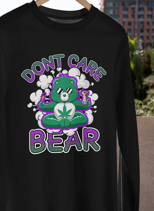 Don't Care Bear SHIRT Funny Cute Weed Smokers Marijuana Lovers Stoners Gift TEE