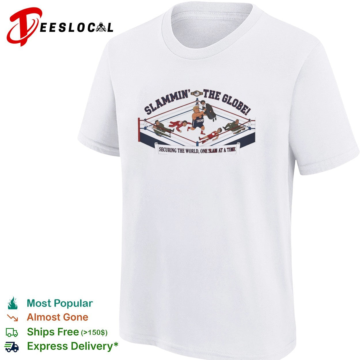 Donald Trump Ali Khamenei the Globe securing the world one slam at a time shirt
