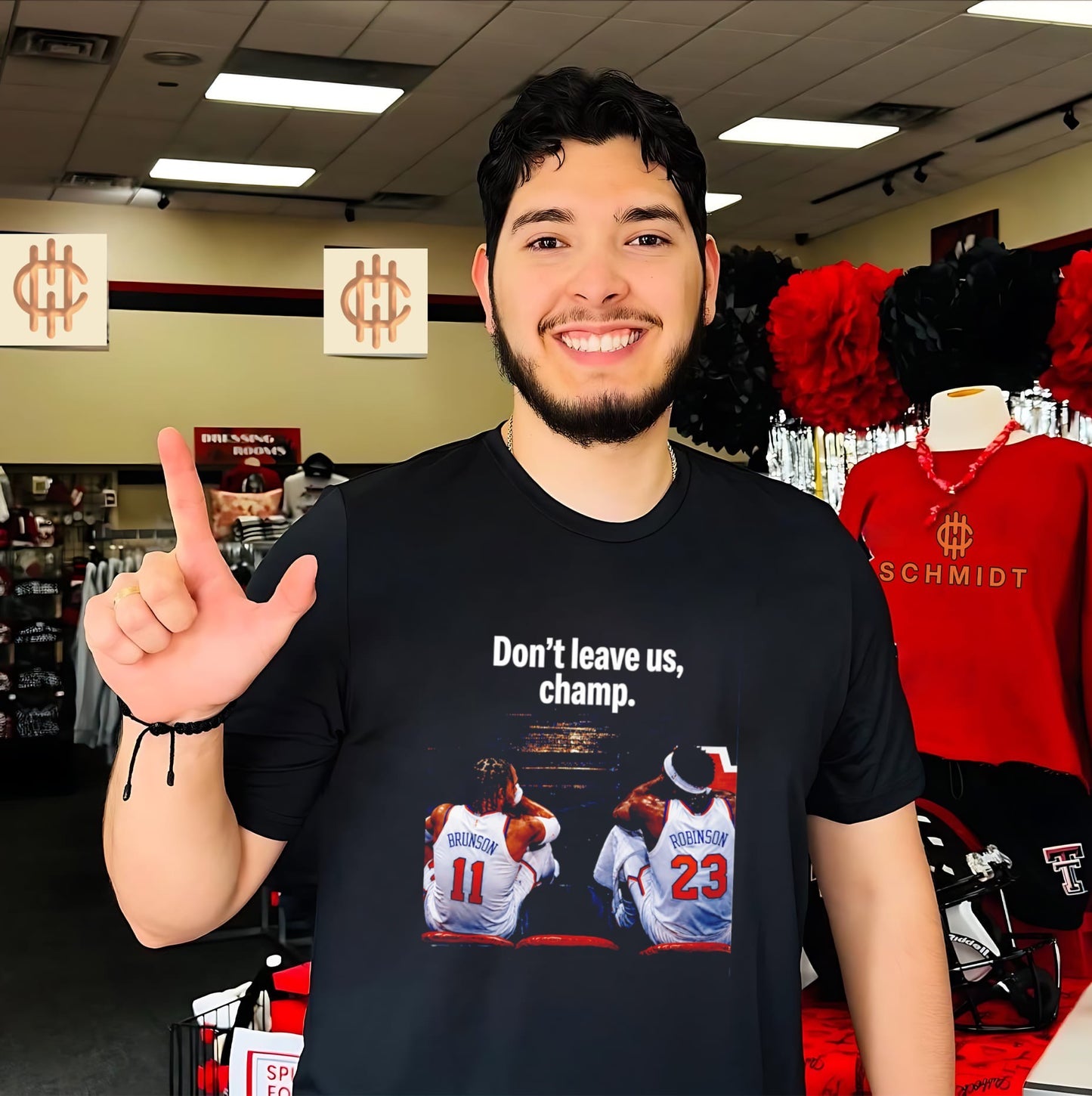 Don’t Leave Us Champ Jalen Brunson and Mitchell Robinson NY Knicks shirt