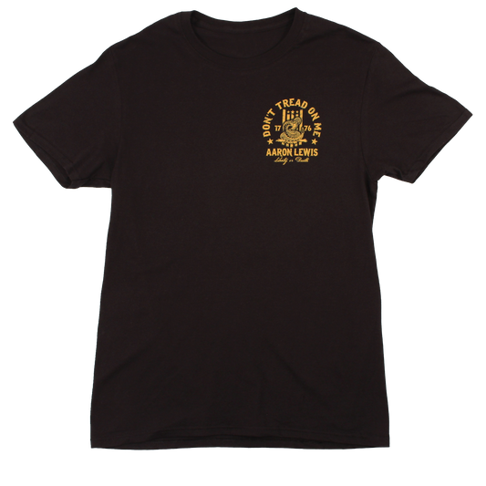 Aaron Lewis Don't Tread On Me Mens T Shirt Black Gold