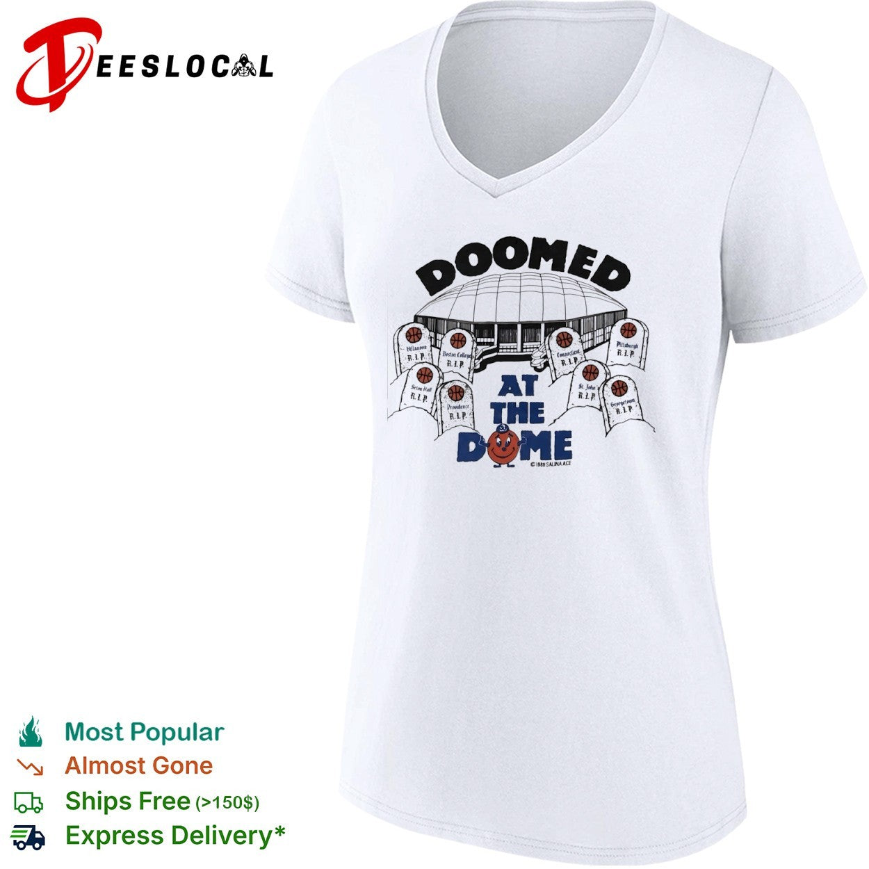 Doomed at the Dome Syracuse Orange Big East Villanova Boston College shirt