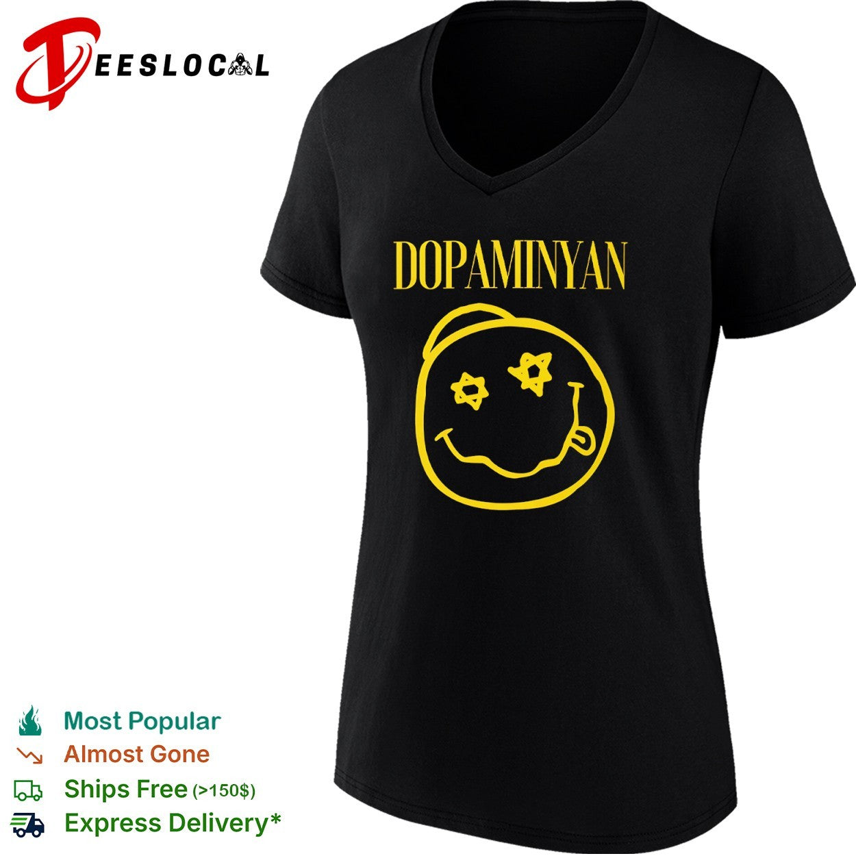 Dopaminyan Nirvana Smiley Face shirt