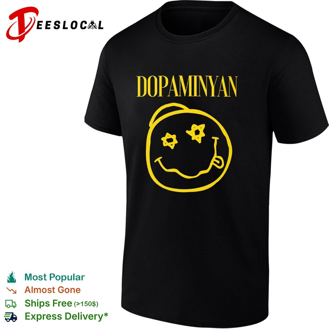 Dopaminyan Nirvana Smiley Face shirt