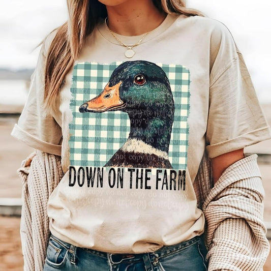 Down on the Farm Duck DTF Transfers - THIS IS NOT A SHIRT style 02