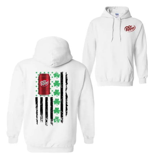 Dr. Pepper Flag With Shamrocks For St. Patrick's Day T-Shirt Sweatshirt Hoodie, Unisex Shirt