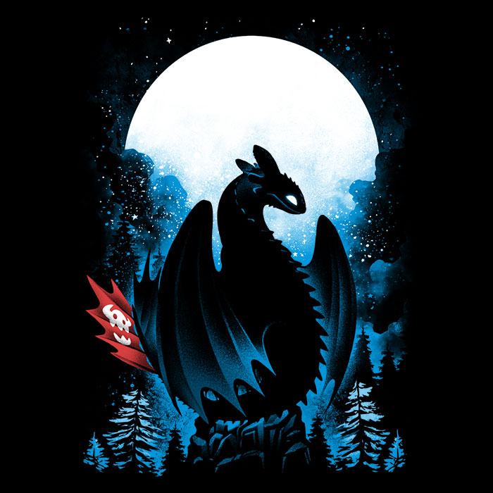 Dragon in the Moonlight - Long Sleeve T-Shirt