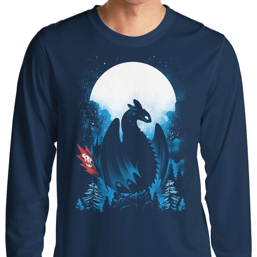 Dragon in the Moonlight - Long Sleeve T-Shirt