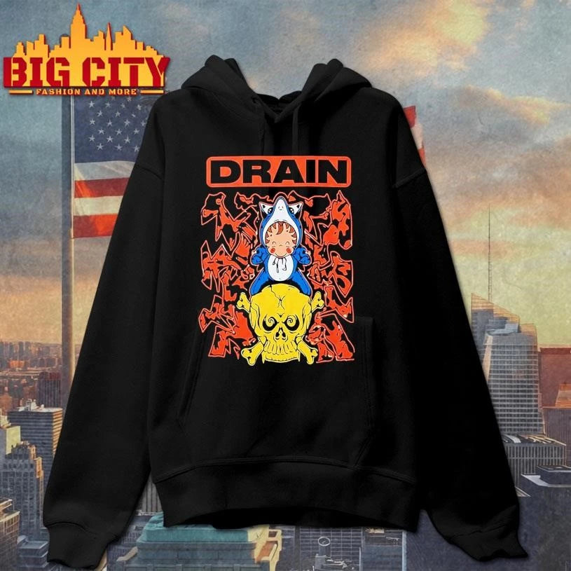 Drain Merch Is Your Friend Tour 2026 Skull Shark Rider Artwork Shirt
