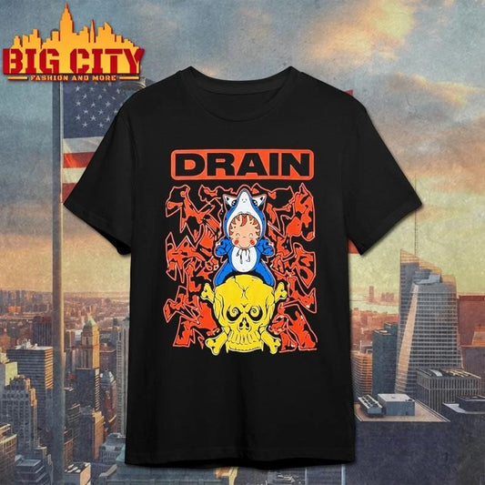Drain Merch Is Your Friend Tour 2026 Skull Shark Rider Artwork Shirt
