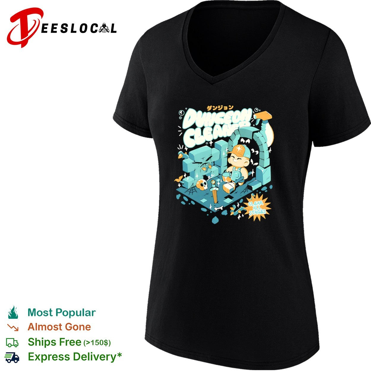 Dungeon Cleaner Clear all stages shirt