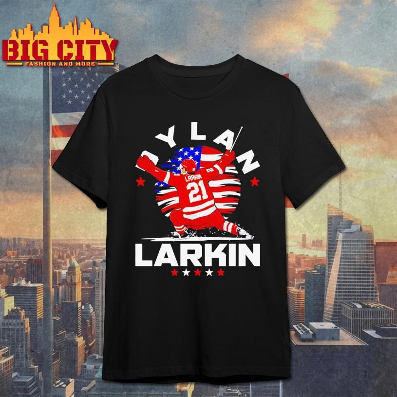 Dylan Larkin Detroit USA Flag Celebration graphic Shirt
