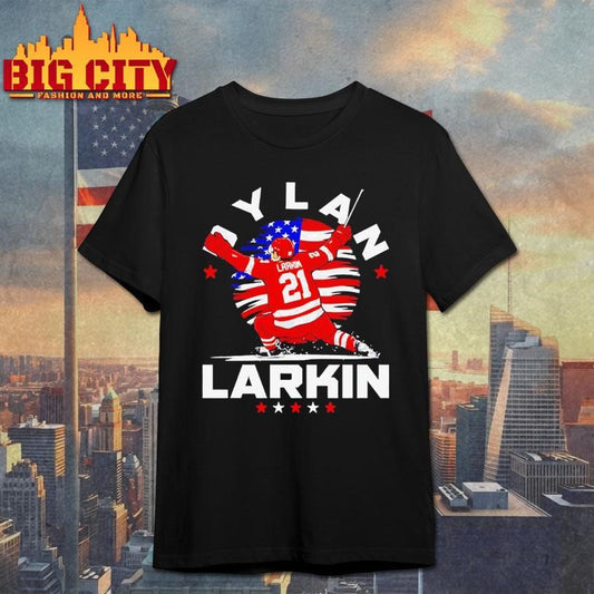 Dylan Larkin Detroit USA Flag Celebration graphic Shirt