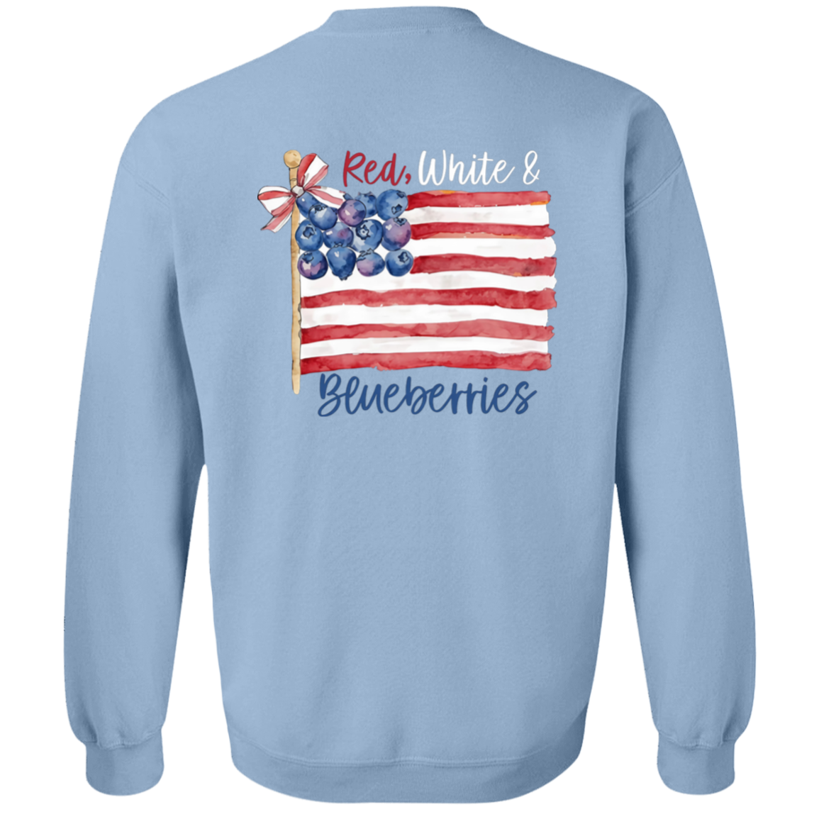 Freedom Red White & Blueberries Coquette Flag Sweatshirt