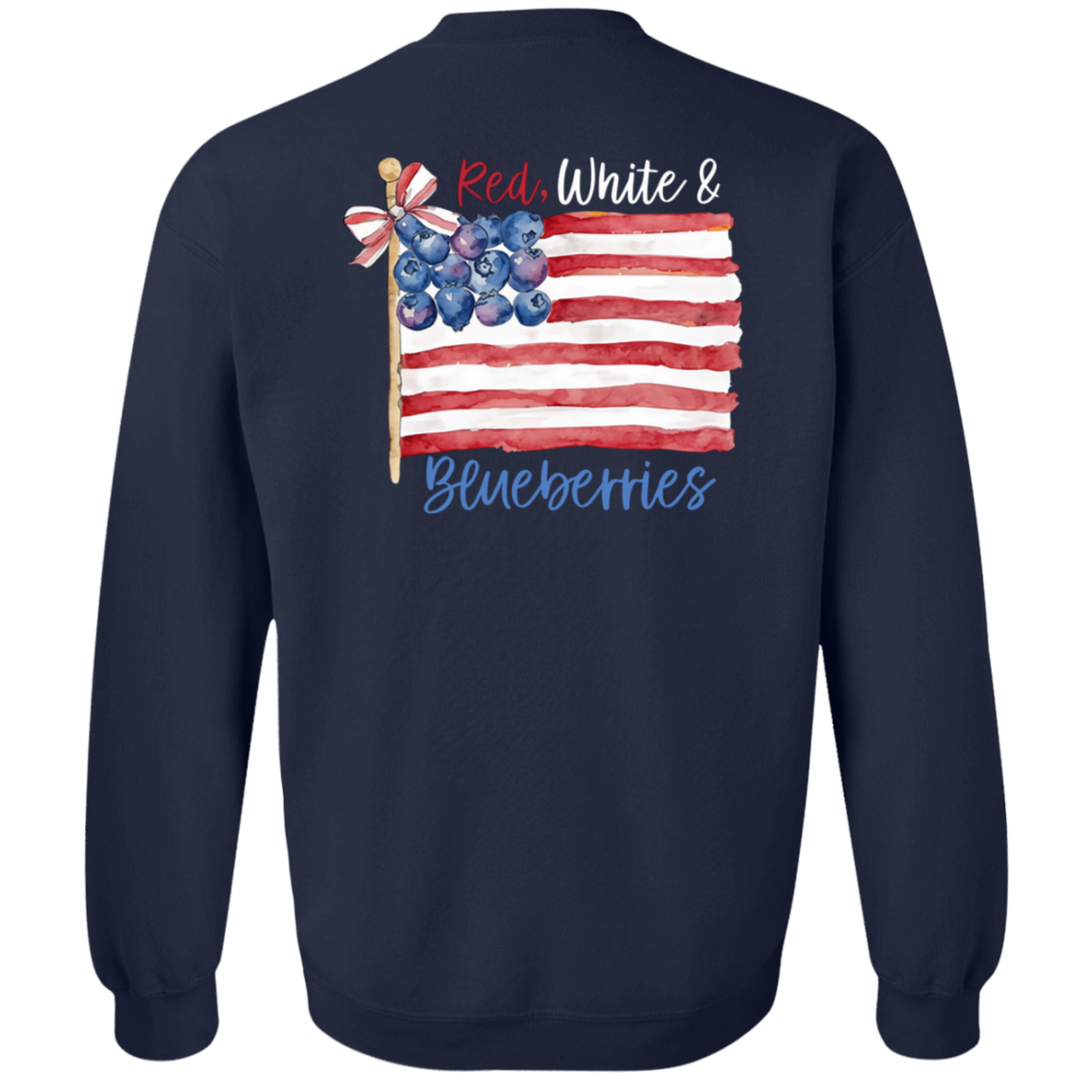 Freedom Red White & Blueberries Coquette Flag Sweatshirt - 2