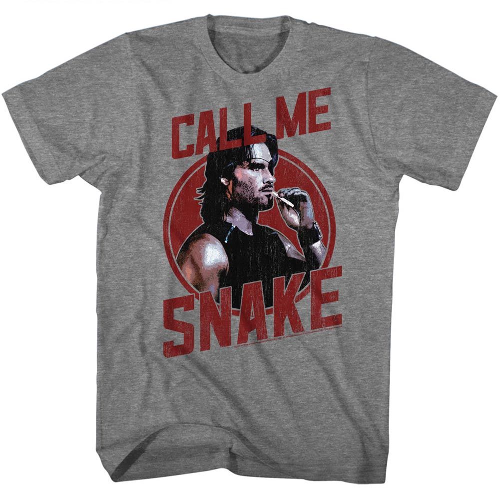 Escape From New York - Call Me Snake - Short Sleeve - Heather - Adult - T-Shirt - clothing by TeeHivey.com