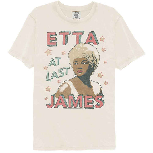 Etta James - Doodle Style - American Classics - Off-White Solid Adult Short Sleeve Comfort Color T-Shirt