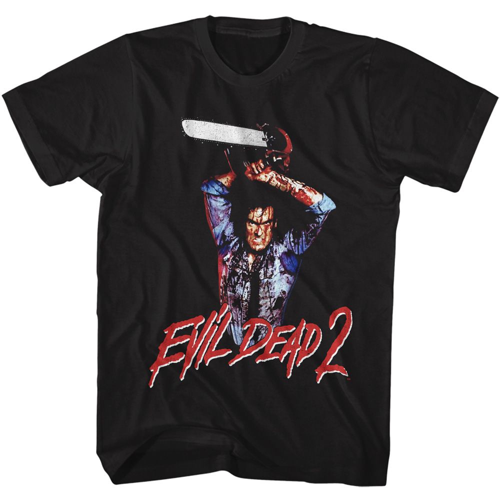 Evil Dead - Raised Chainsaw - Short Sleeve - Adult - T-Shirt - clothing by TeeHivey.com