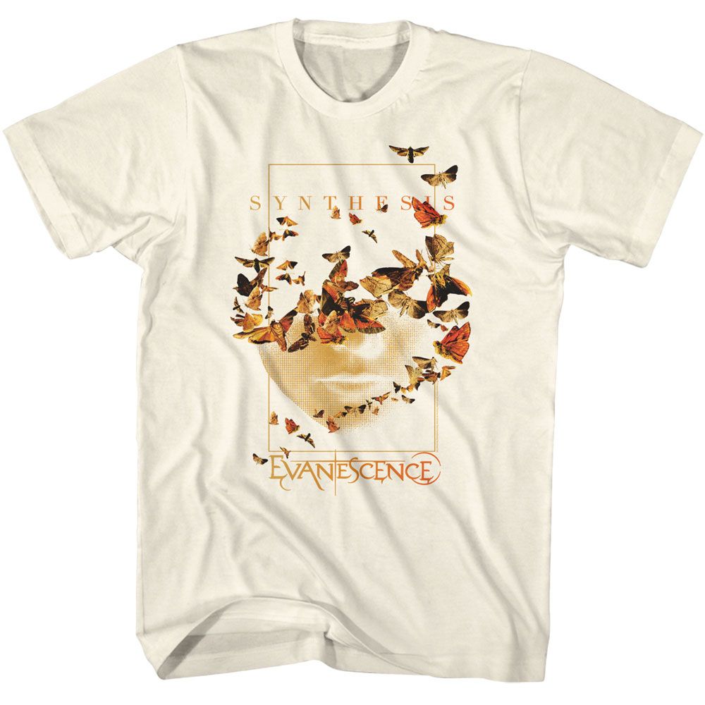 Evanescence - Butterfly Synthesis - American Classics - Solid Off-White Adult Short Sleeve T-Shirt (Image 1)