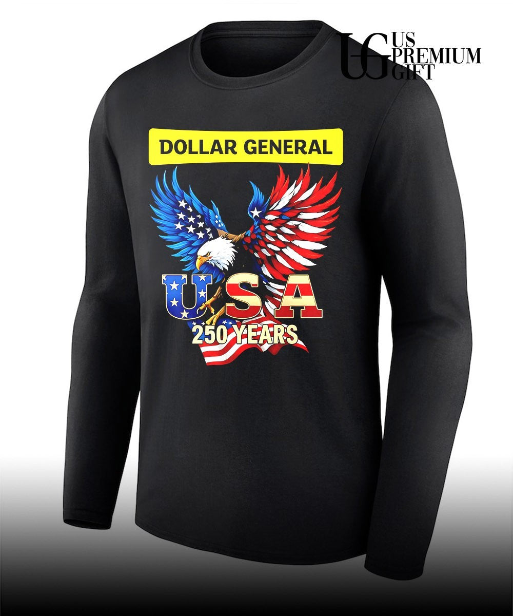 Eagle Dollar General 250 Years Of America USA flag shirt