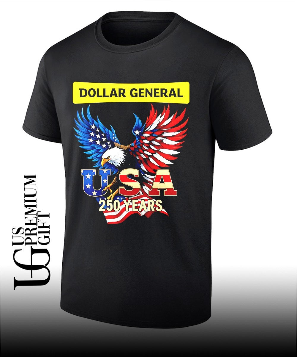 Eagle Dollar General 250 Years Of America USA flag shirt