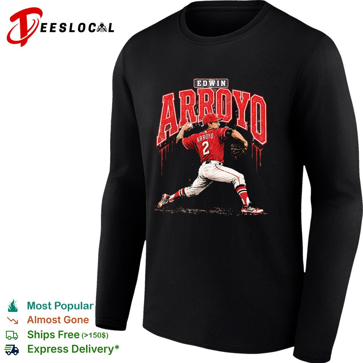 Edwin Arroyo Cincinnati Reds MLB Baseball Player