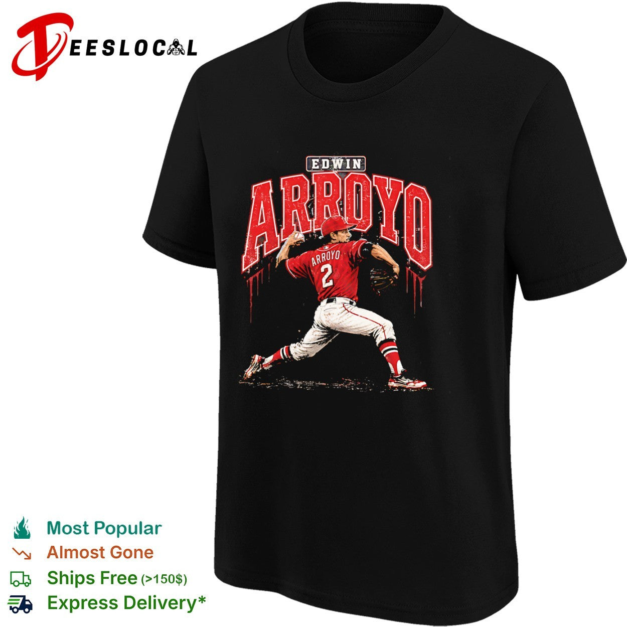 Edwin Arroyo Cincinnati Reds MLB Baseball Player