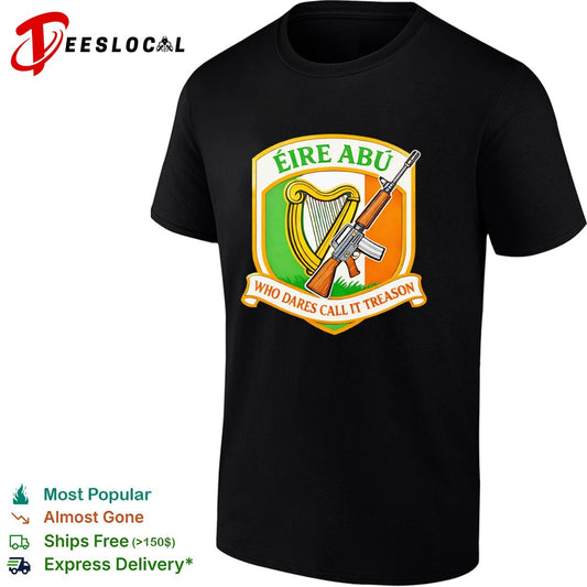 Eire Abu Who Dares Call It Treason Irish Flag Harp and Rifle Heritage shirt