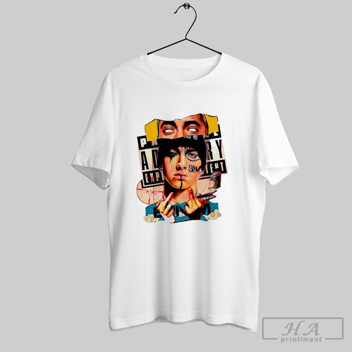 Eminem Slim Shady Hip Hop Gang Collage Street Style Shirts