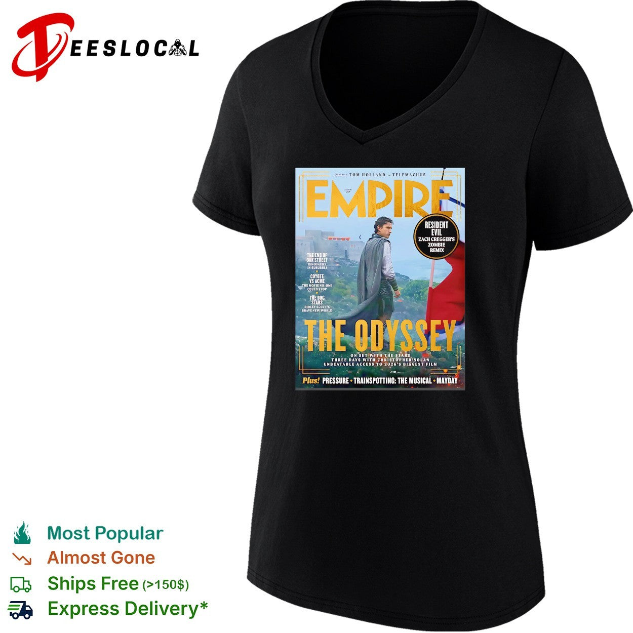 Empire magazine The Odyssey cliff cover shirt