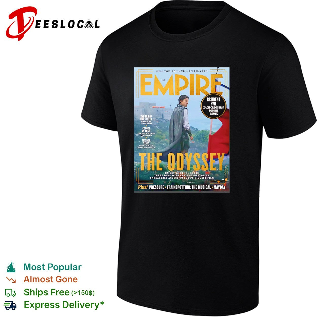 Empire magazine The Odyssey cliff cover shirt
