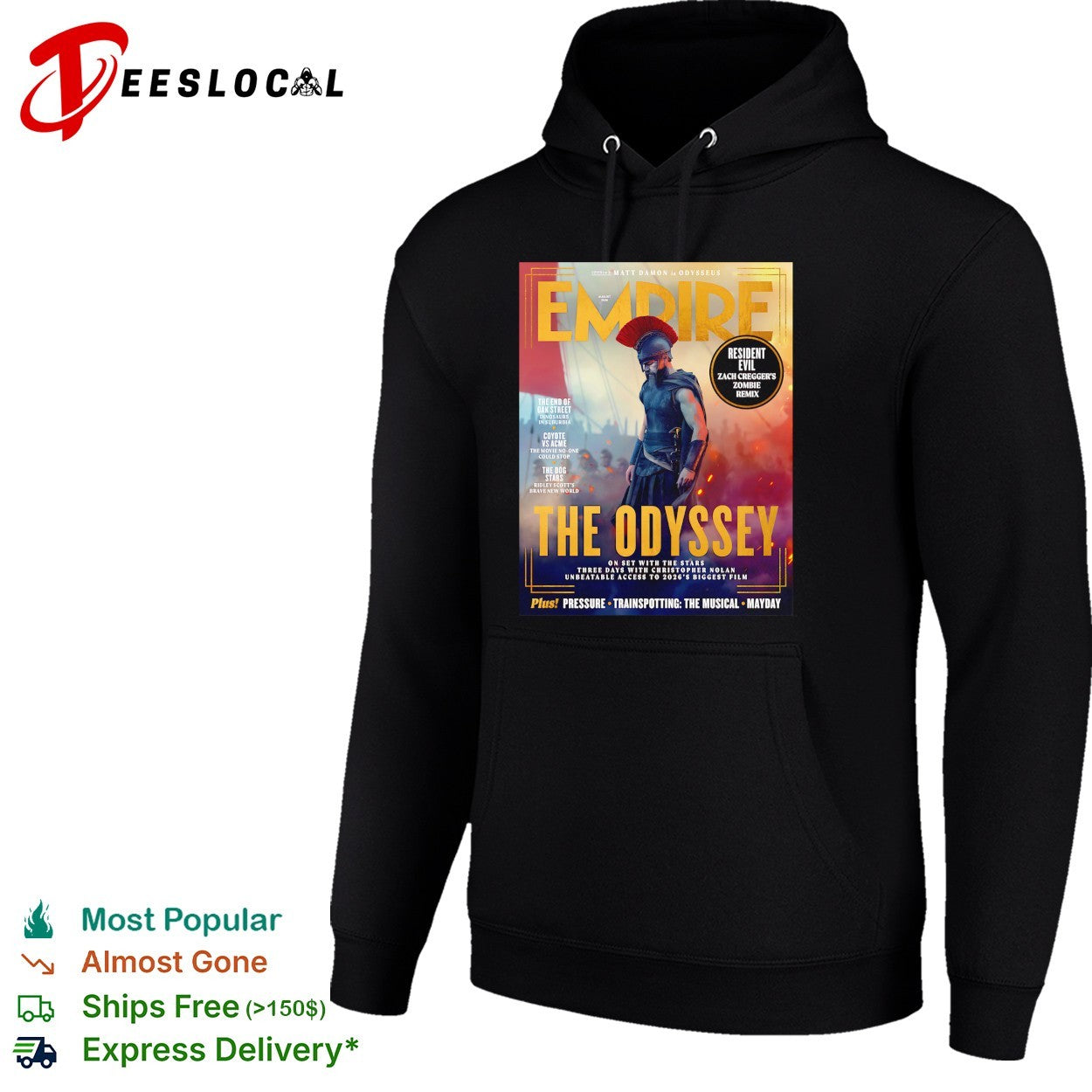 Empire magazine The Odyssey warrior cover shirt