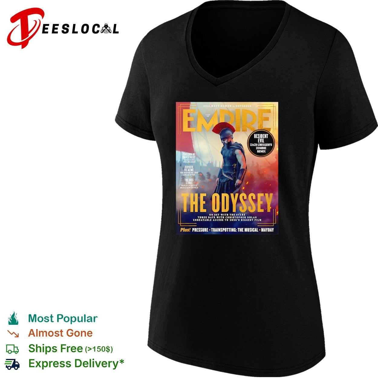 Empire magazine The Odyssey warrior cover shirt