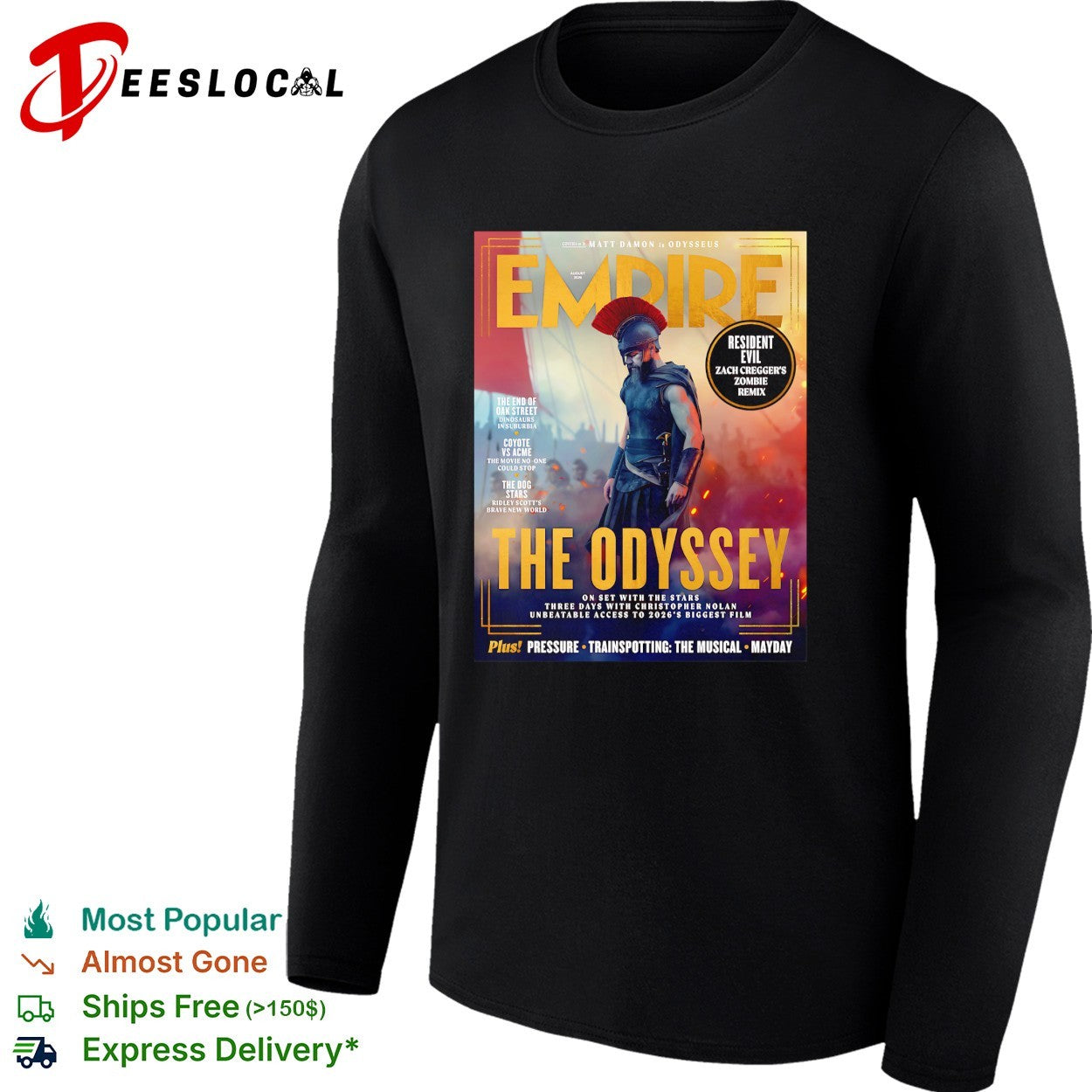 Empire magazine The Odyssey warrior cover shirt