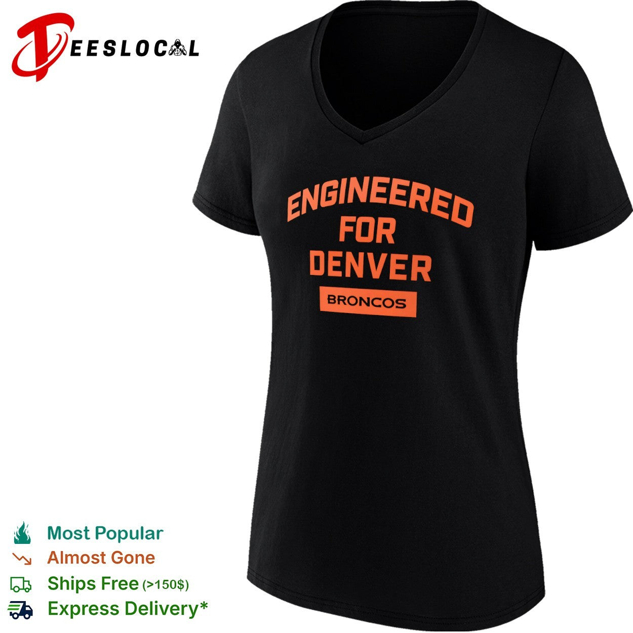Engineered for Denver Broncos NFL football shirt