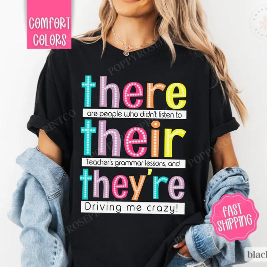 English Teacher Shirt Comfort Colors,  Gift For Teacher Appreciation, Women's oversized Tshirt